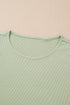 Minimalist Chic Sleeveless Crew Neck Ribbed Wide Leg Lounge Pants Set